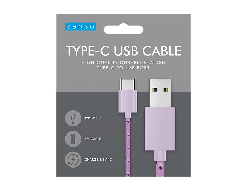 Type C USB Cable 1m Braided