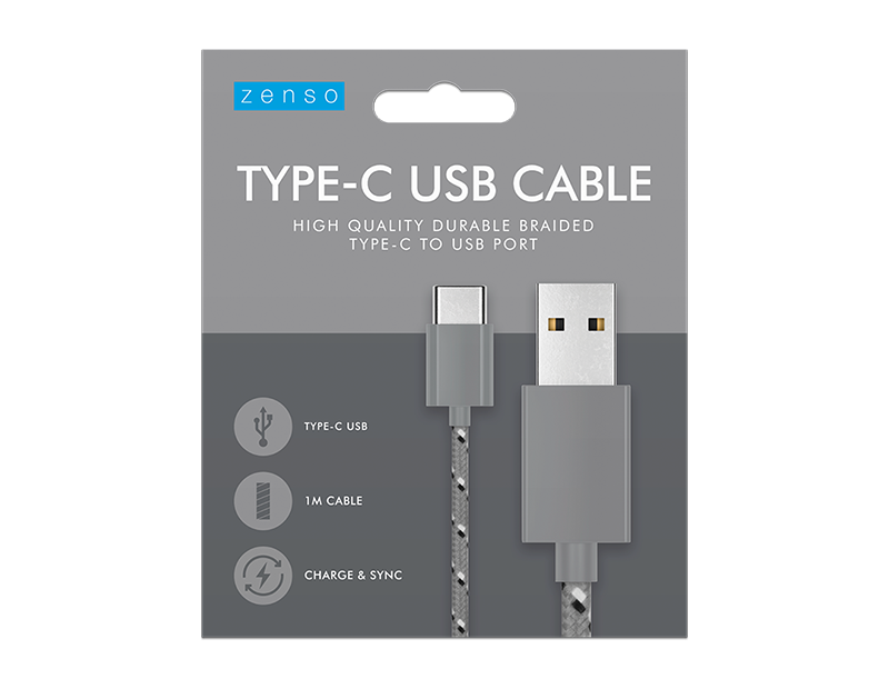 Wholesale Type C USB cable 1m Braided