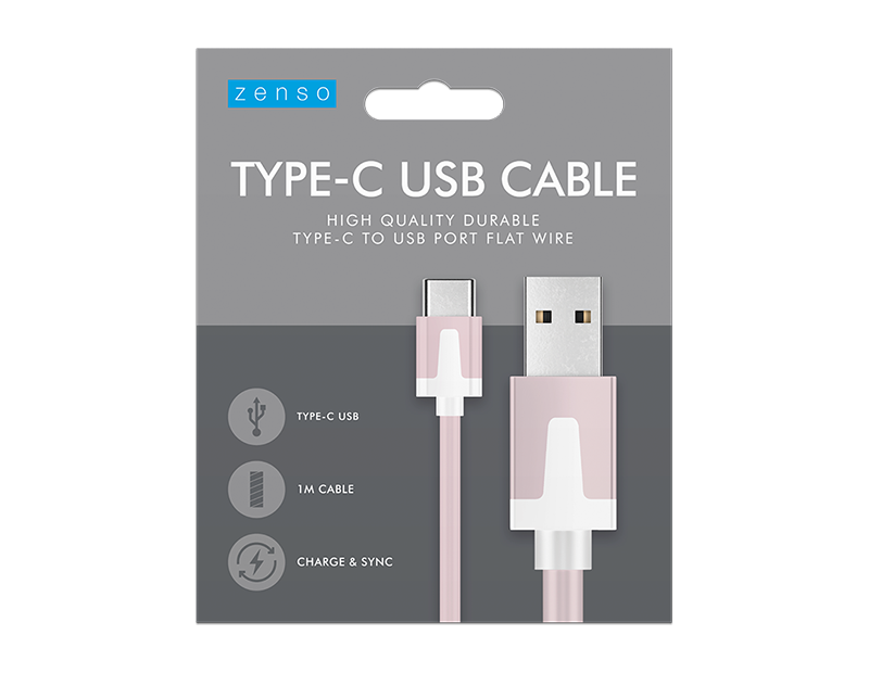 Wholesale Type C Flat USB cable 1m