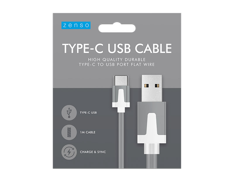 Wholesale Type C Flat USB cable 1m