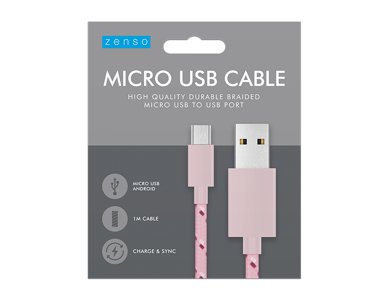 Wholesale Micro Braided USB cable 1M