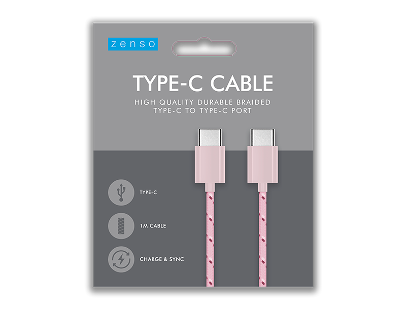 Wholesale Braided Type C To Type C Cable 1m
