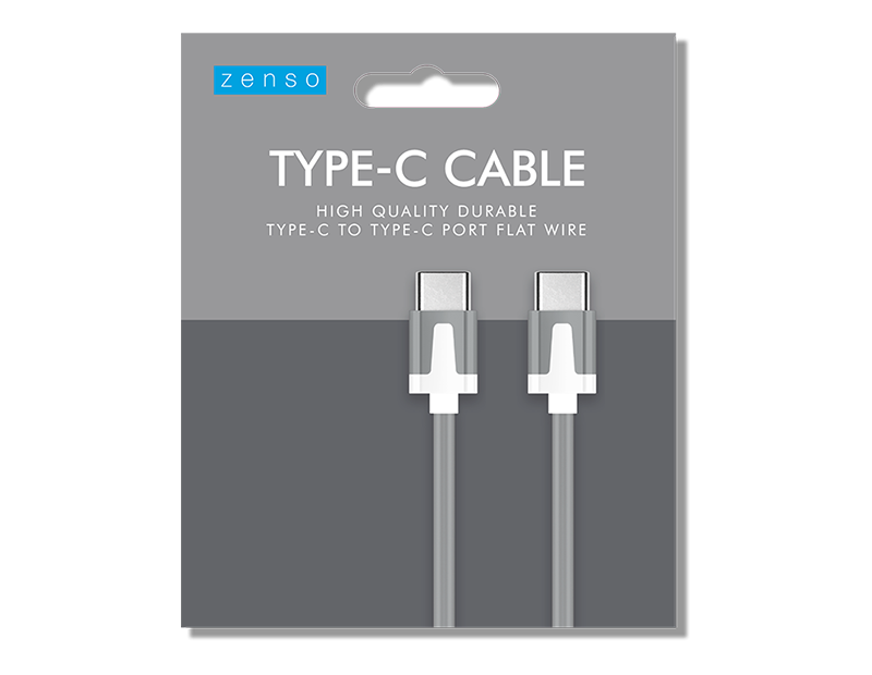 Wholesale Flat type C to Type C cable 1m