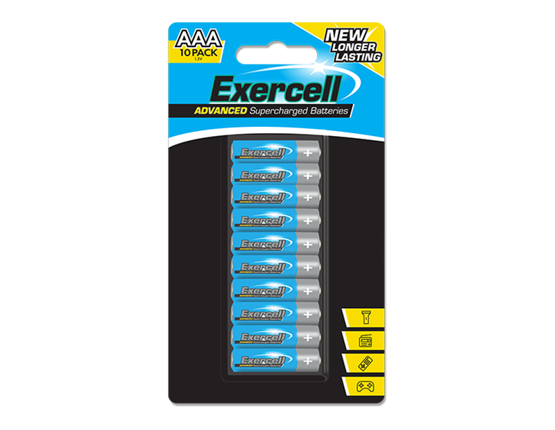 Wholesale AAA Extra Heavy Duty Batteries 10pk with Clip Strip