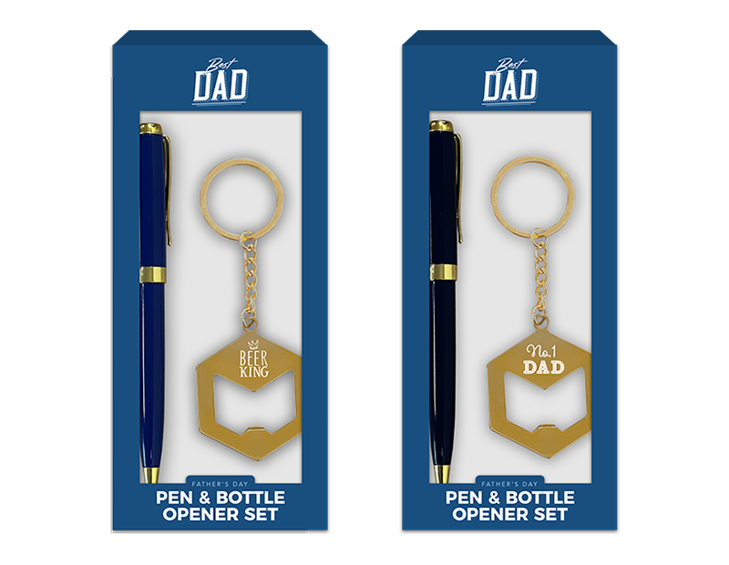 Wholesale Father's Day Pen and Bottle Opener Set with PDQ