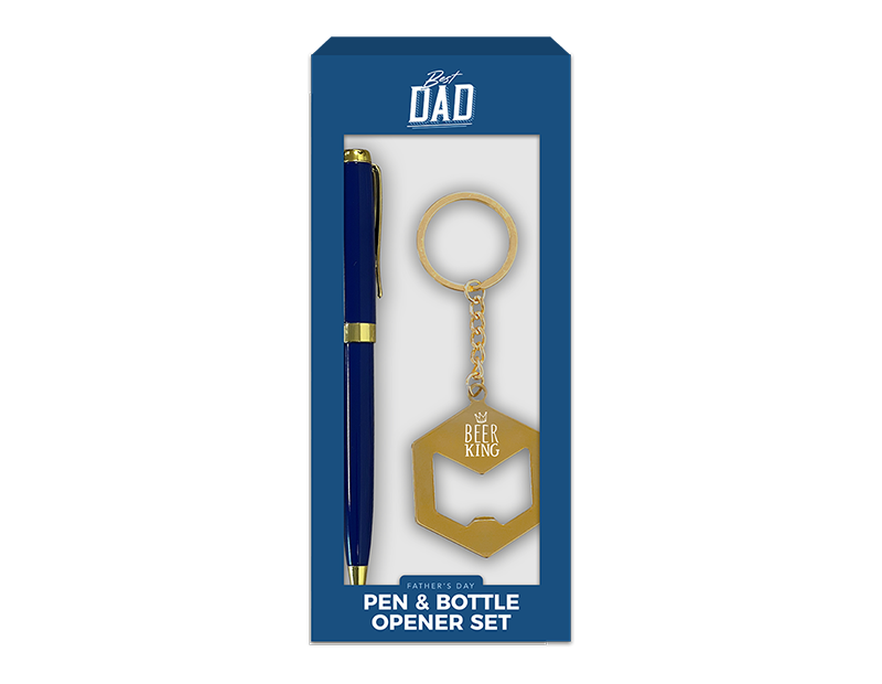 Wholesale Father's Day Pen and Bottle Opener Set with PDQ