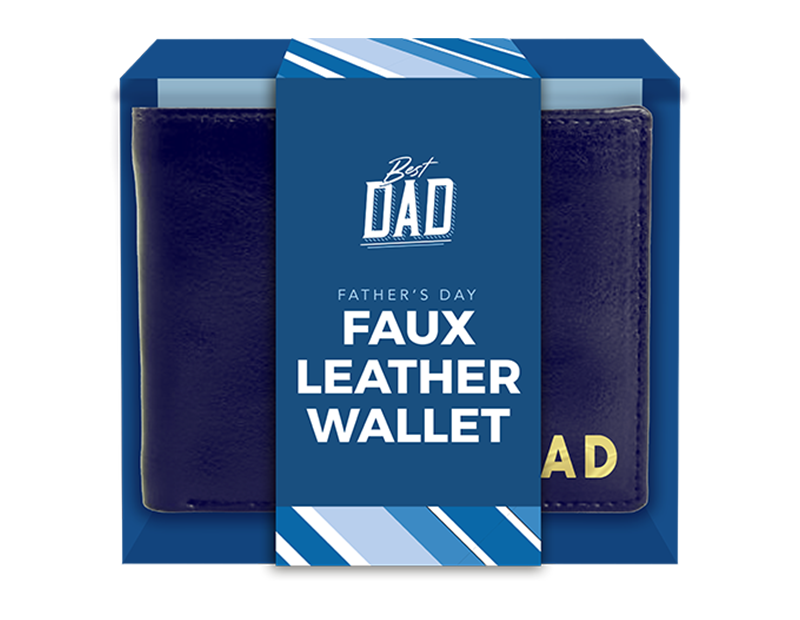 Wholesale Father's Day PU Leather Wallet PDQ