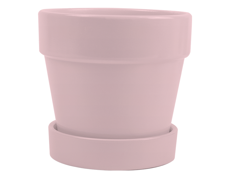 Ceramic Plant Pot & Saucer