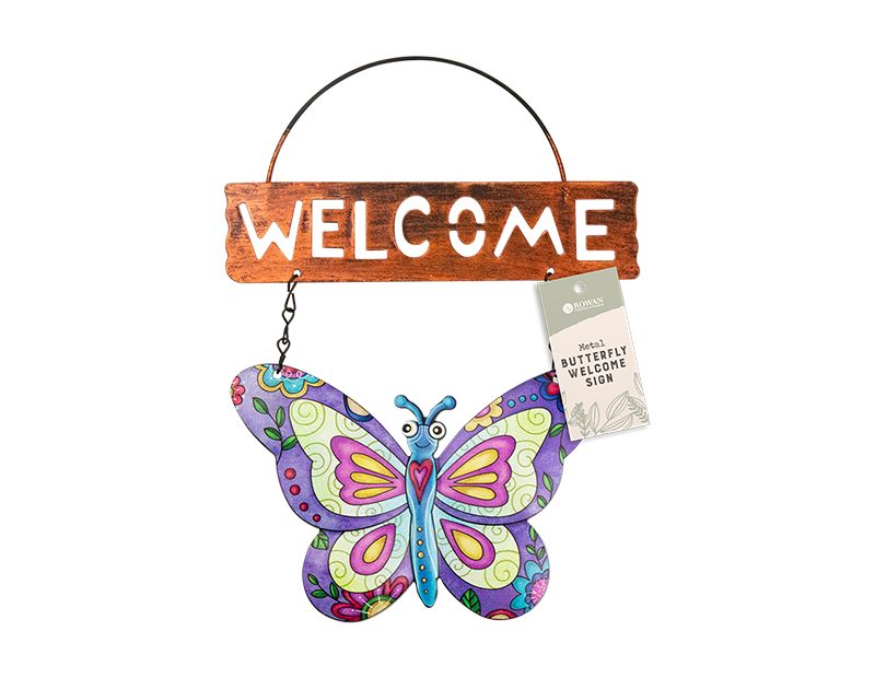 Wholesale Metal Butterfly Welcome sign