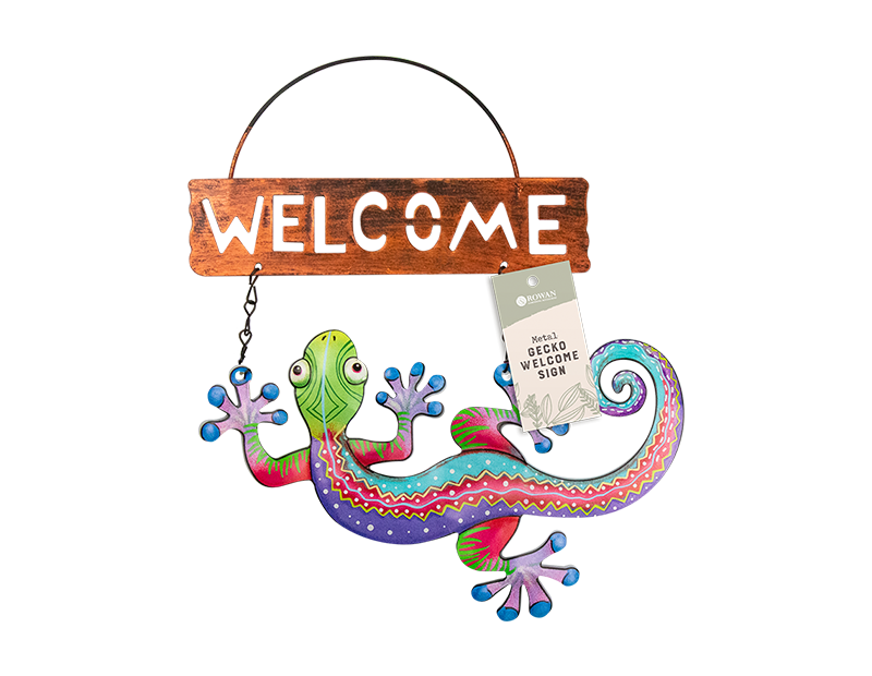 Wholesale Metal Gecko welcome sign