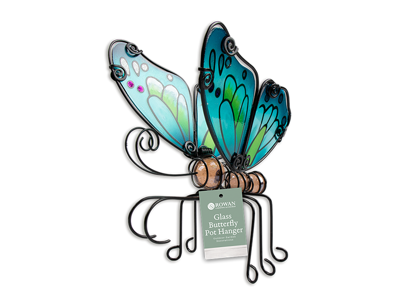 Wholesale Decorative Glass butterfly pot hanger | Gem imports Ltd.