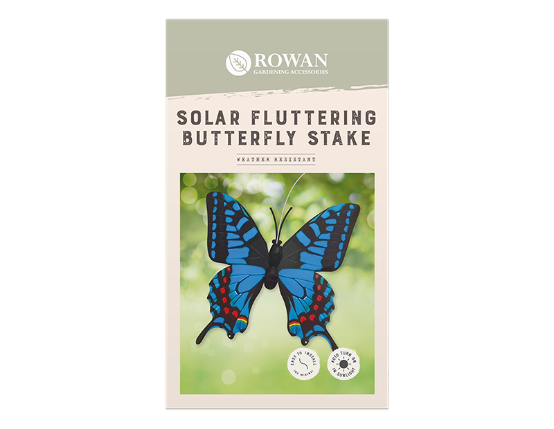 Solar Powered Fluttering Butterfly Stake