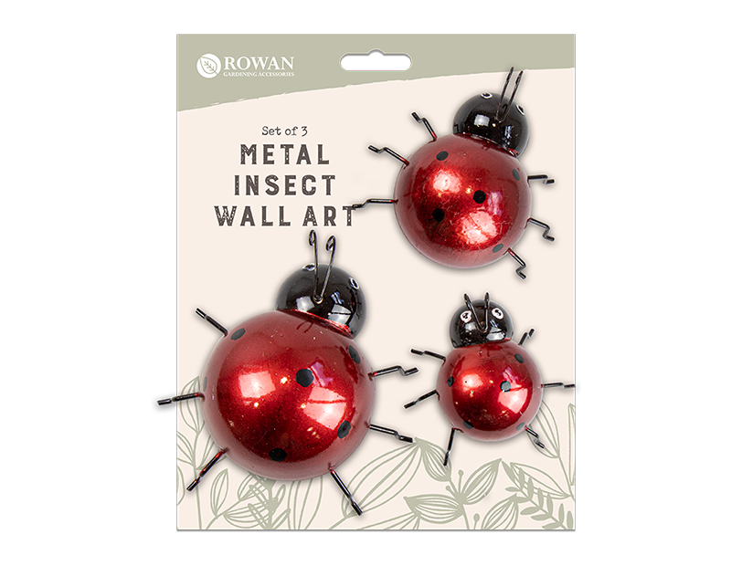 Wholesale Set of Three Metal Insect Decoration