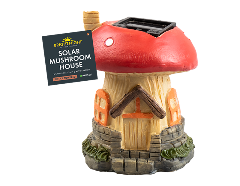 Wholesale Resin Mushroom House Solar Light