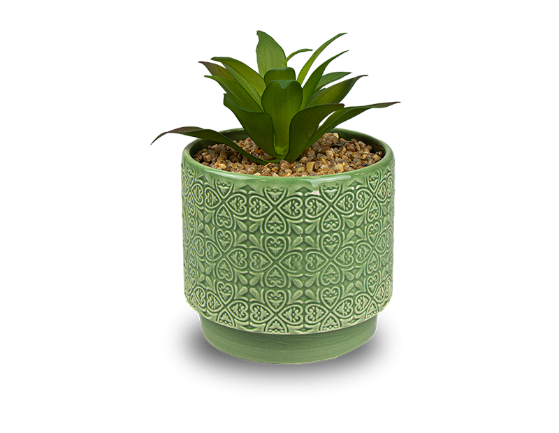 Wholesale Artificial Plant in Dolomite Textured Pot