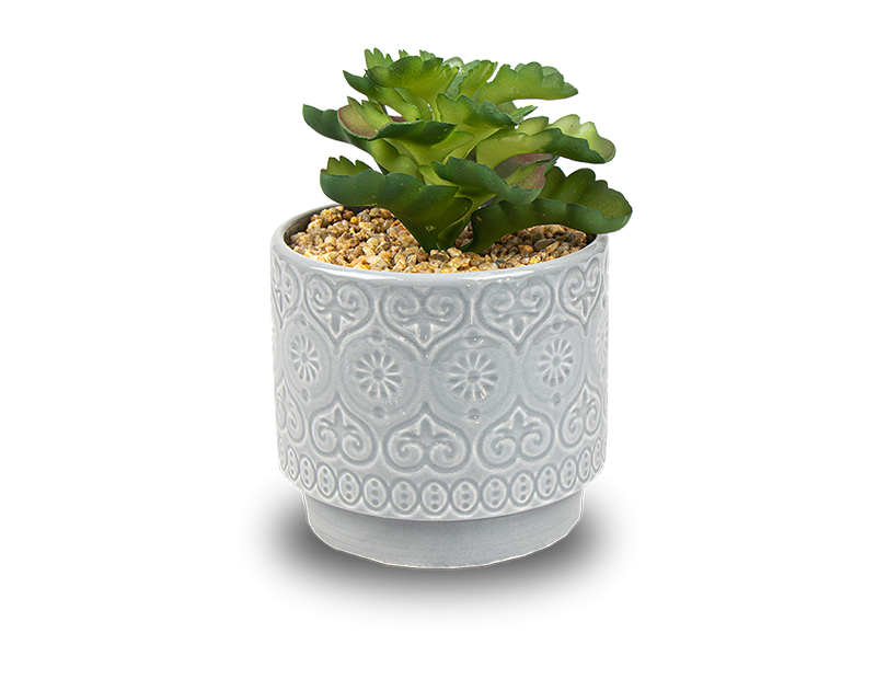Wholesale Artificial Plant in Dolomite Textured Pot