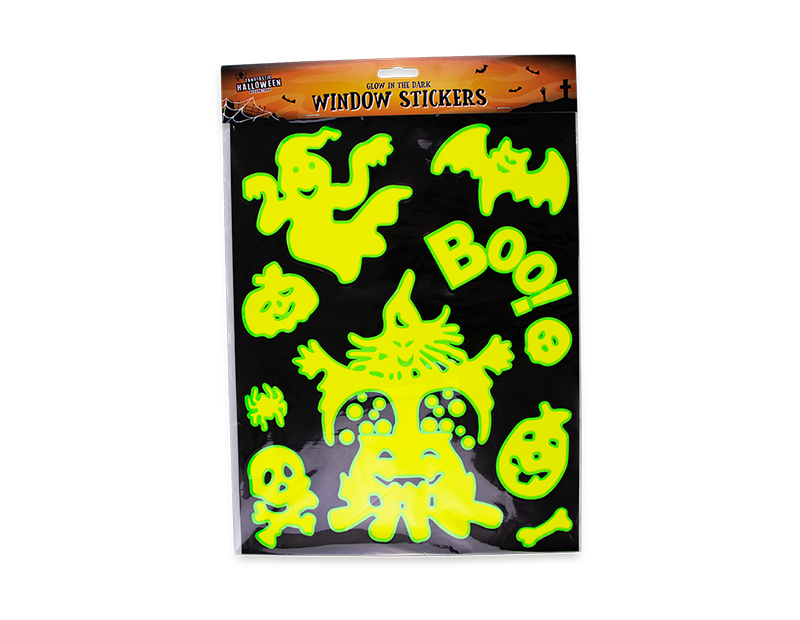 Glow In The Dark Halloween Window Stickers