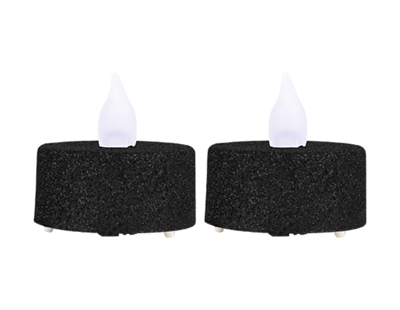 Halloween Glitter LED Tealights - 2 Pack (With PDQ)