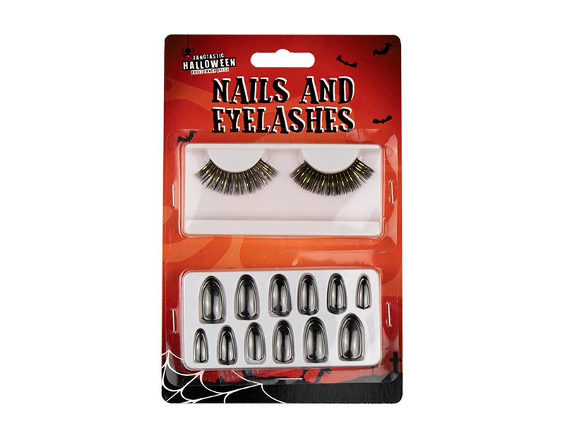 Halloween Bewitched Nails and Eyelashes