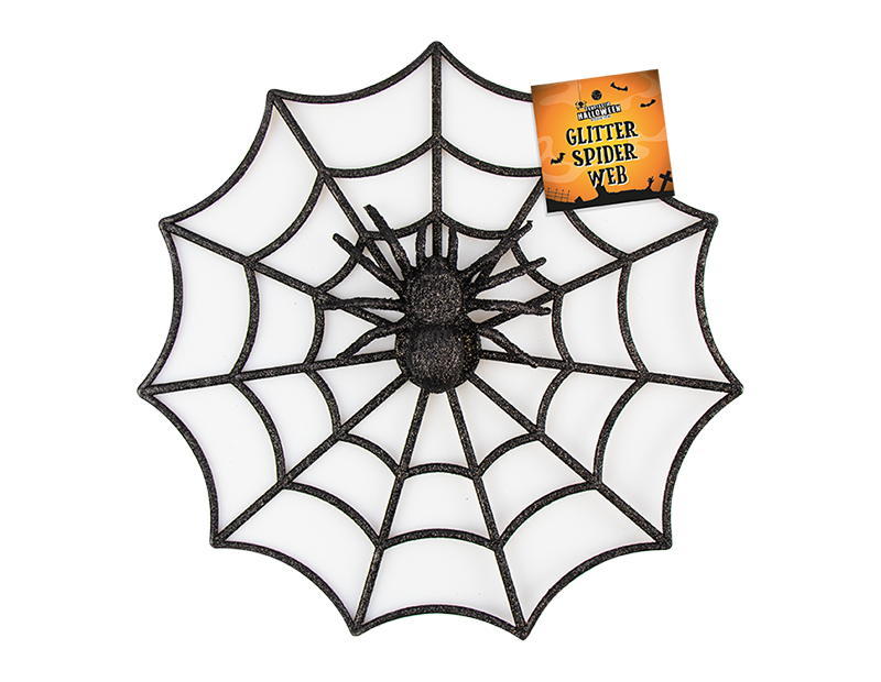 Glitter Spider Web Decoration