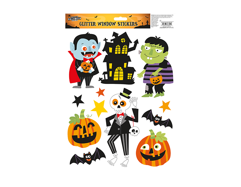 Wholesale Halloween Glitter Window Stickers