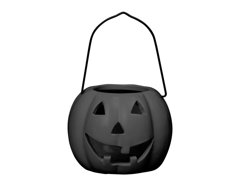 Wholesale Halloween Pumpkin Tealight Holder with Handle