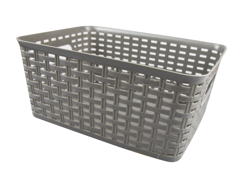 Plastic Rattan Effect Storage Basket - Trend 3.2L