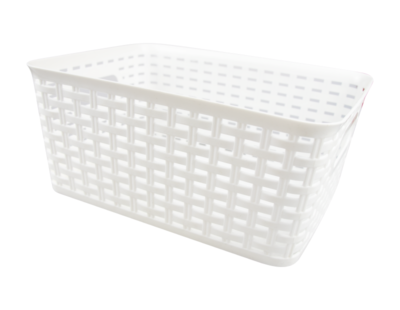 Plastic Rattan Effect Storage Basket - Trend 4L