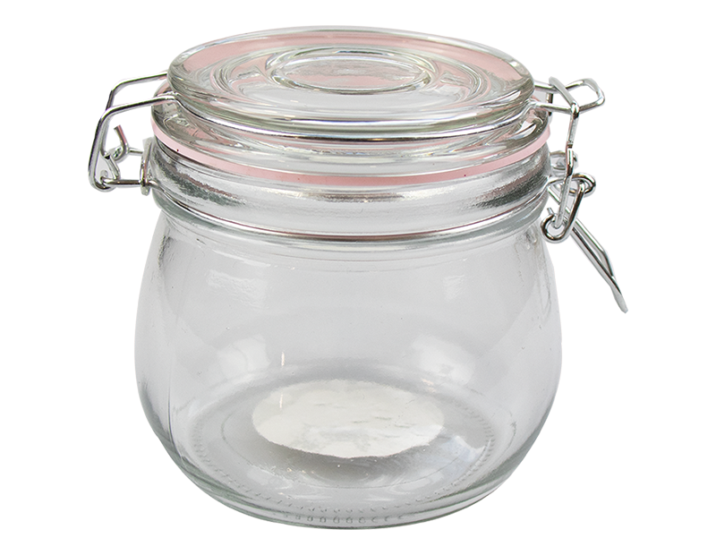 Glass Jar with Clip Top Lid 450ml - Trend