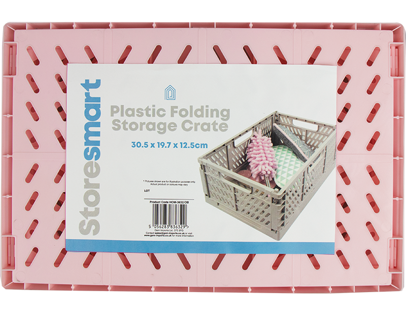 Plastic Folding Storage Crate Large - Trend 3L