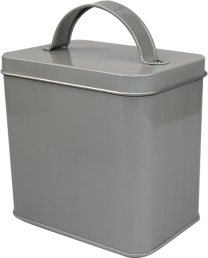 Square Metal Storage Tin with Lid - Trend 1.5L