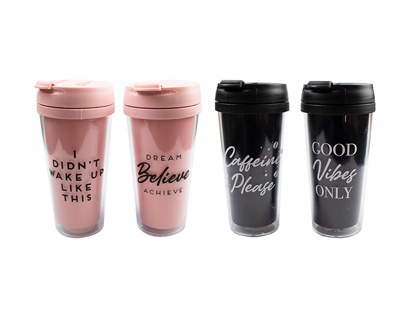 Double Wall Travel Mugs With PDQ