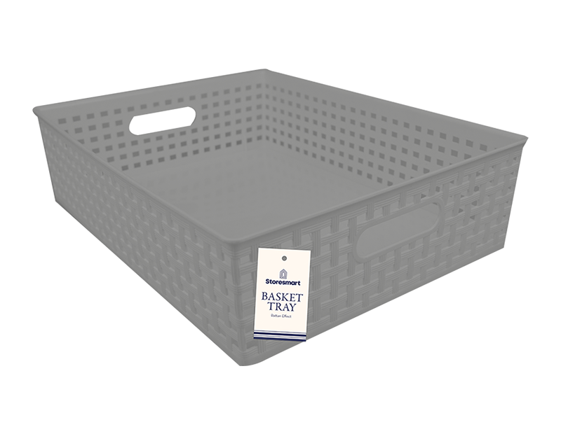 Wholesale Plastic Rattan Effect Basket Tray