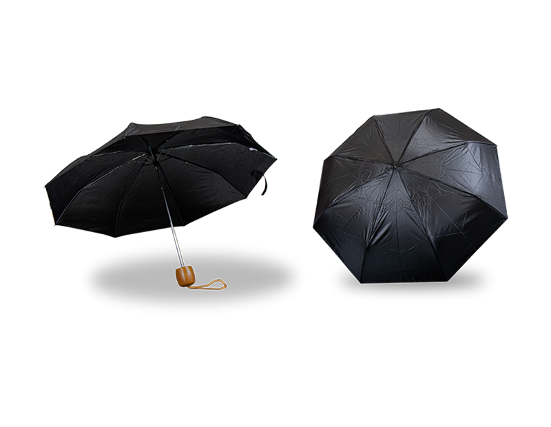 Wholesale Folding Mini Umbrella Wooden Handle PDQ