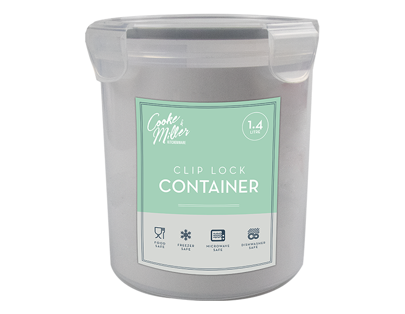 Clip lock Round Container 1400ml