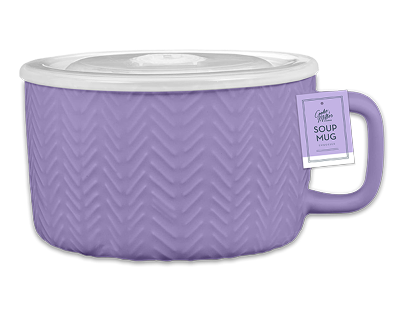 Wholesale Pastel Embossed Soup Mug