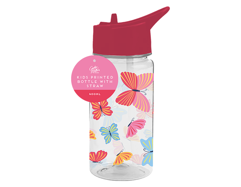 Wholesale Girls Printed Bottle With Straw