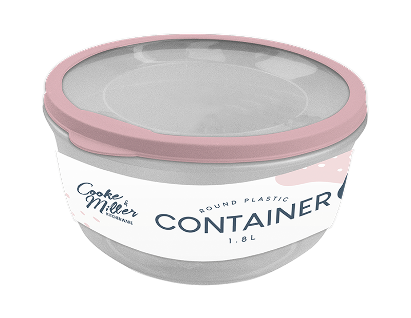 Round Plastic Container 1.8L
