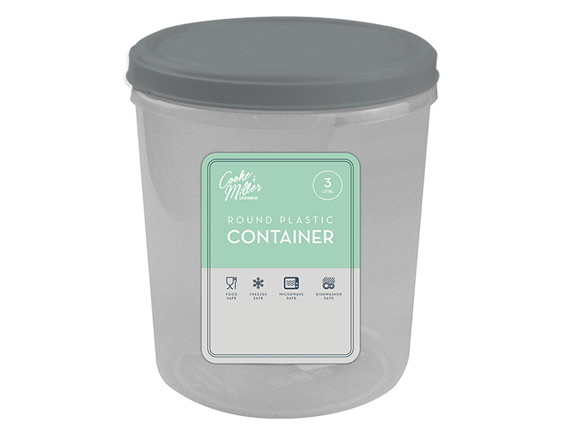 Round Plastic Container 3L