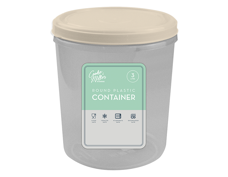 Round Plastic Container 3L