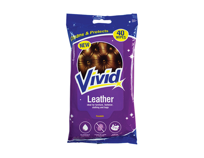 Leather Cleaning Wipes - 40 Pack