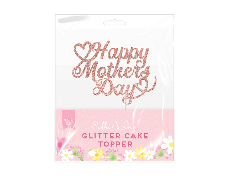 Mother's Day Glitter Cake Topper 21.5cm