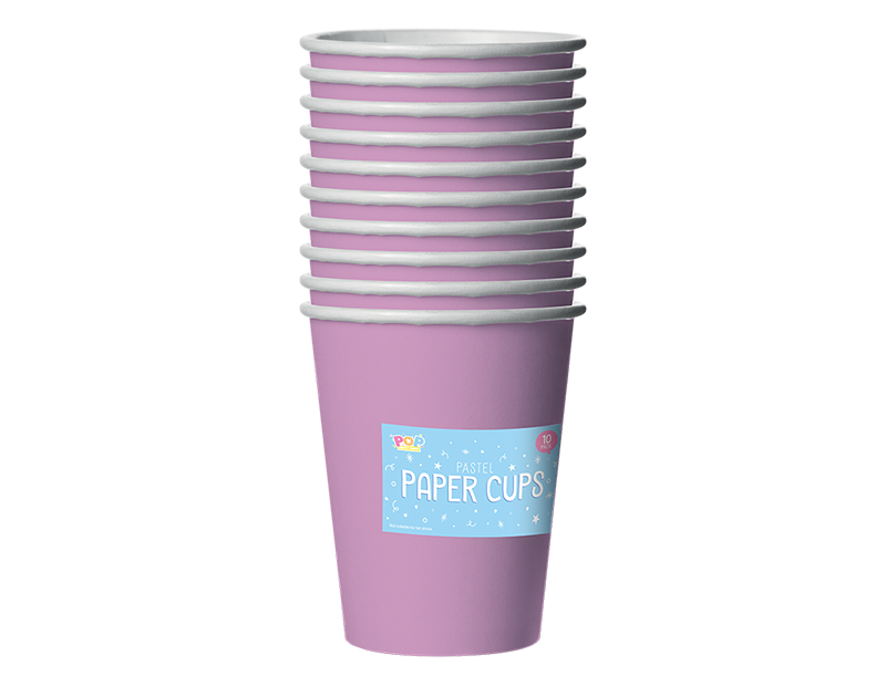 Wholesale Pastel Paper Cups 10pk PDQ