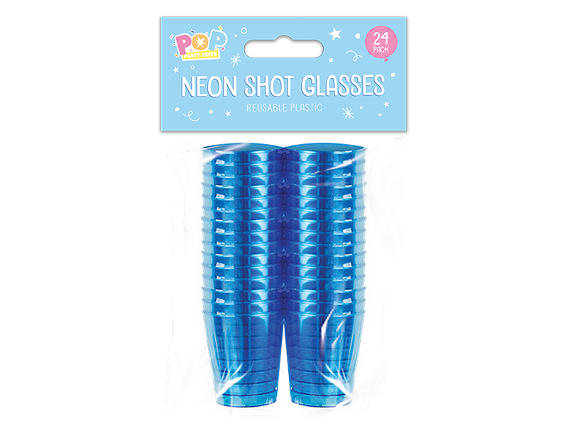 Wholesale Neon Shot Glasses 24pk