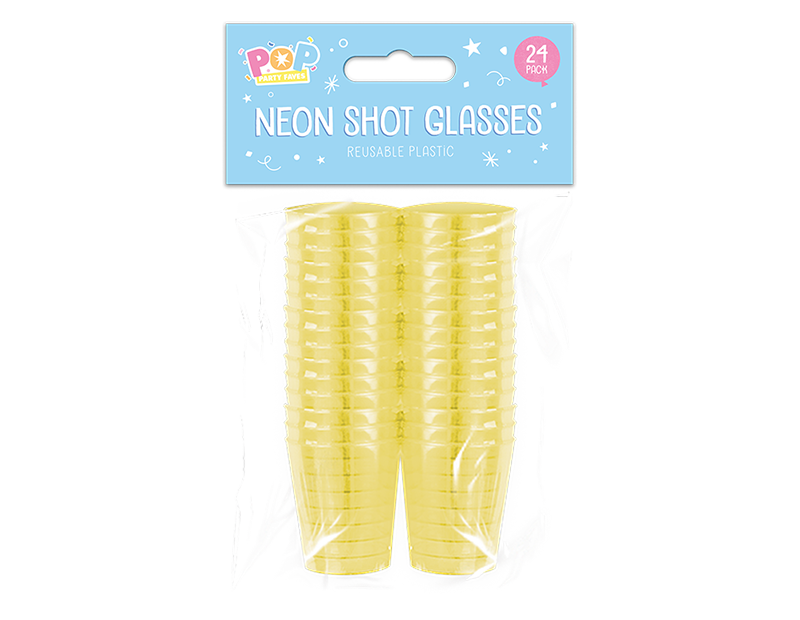 Wholesale Neon Shot Glasses 24pk