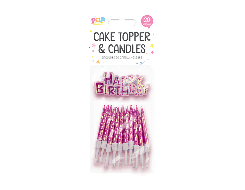 Metallic Cake Topper & Candles