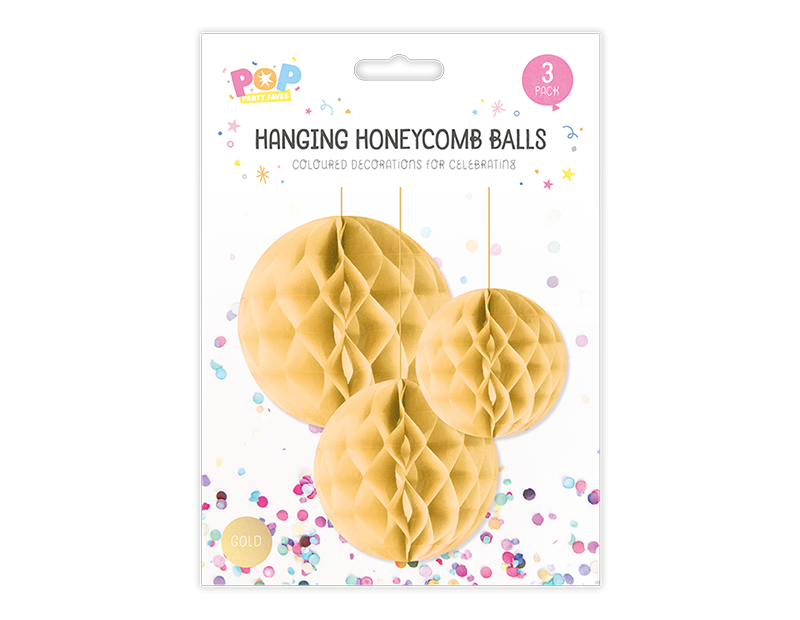 Wholesale Honeycomb Hanging Decoration 3pk | Gem imports Ltd