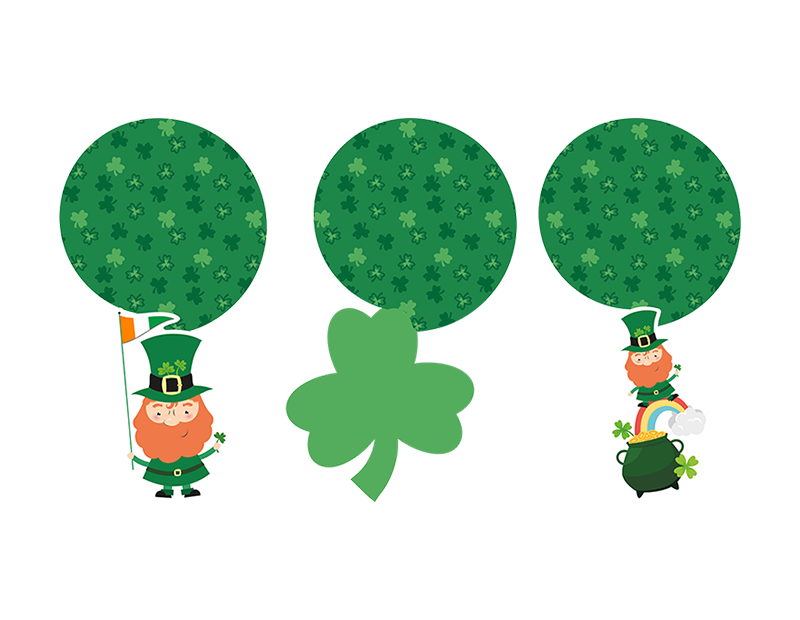 Wholesale St. Patricks Day card swirl decorations 12pk