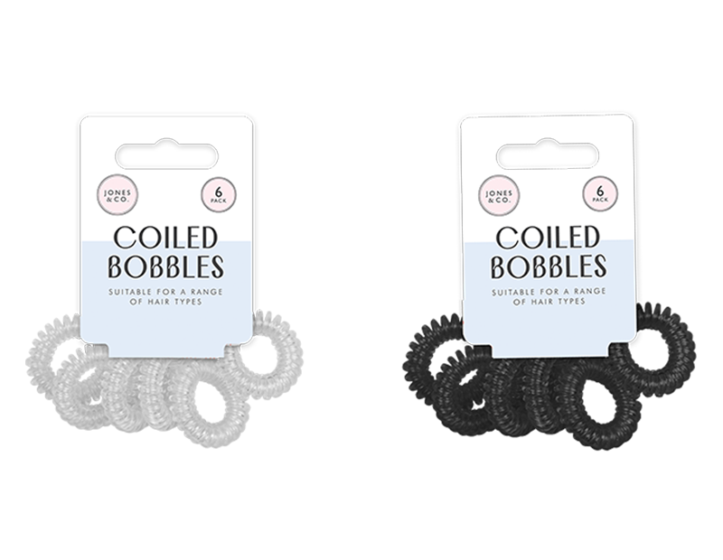 Coiled Hair Bands - 6 Pack
