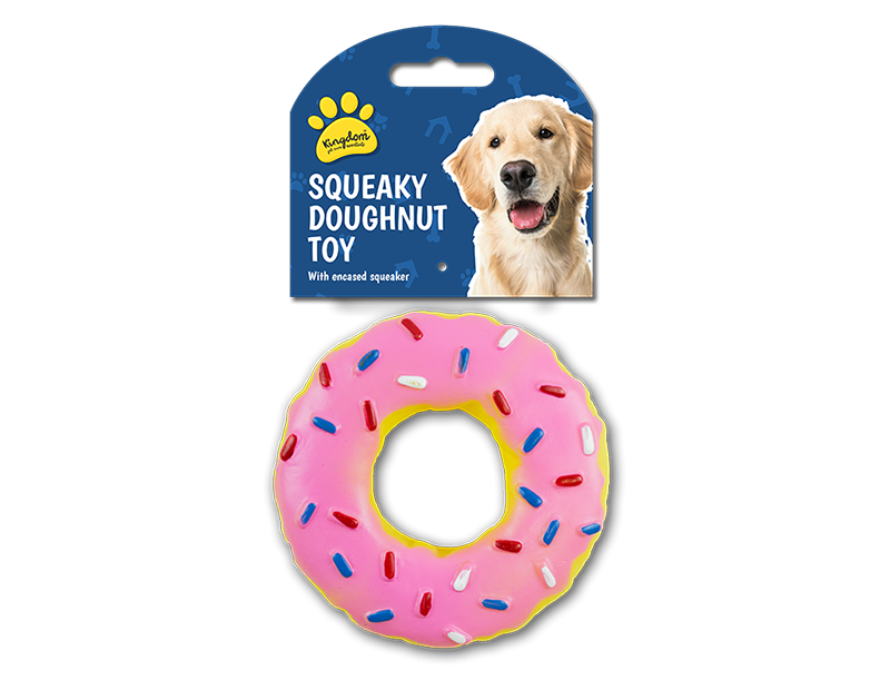 Wholesale Squeaky Doughnut Dog Toy